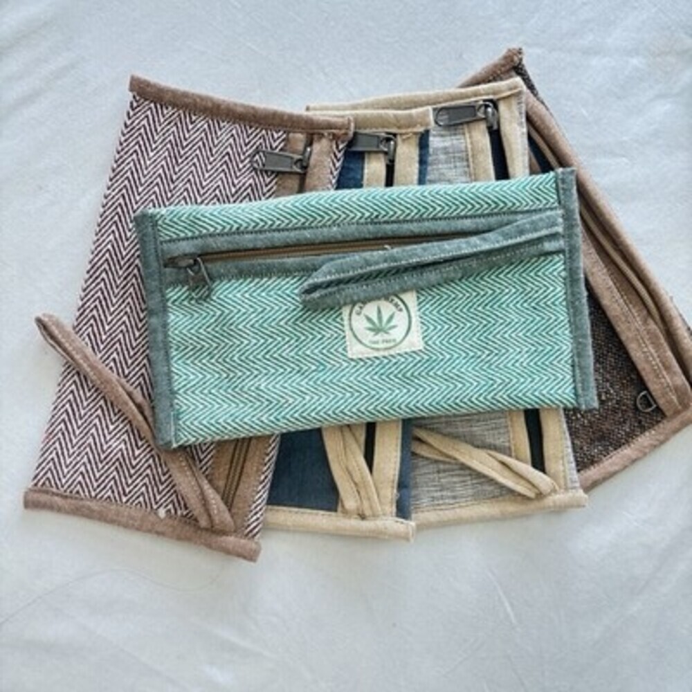 Nepal Hemp Pouch | Natural Eco-Friendly Small Storage Bag |‎ Boho Travel Wallet